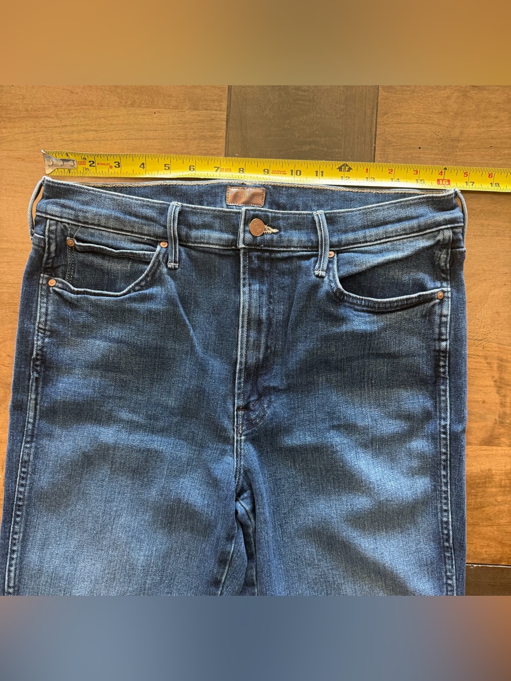 MOTHER High Waisted Rascal Sneak Fray - Picture 6 of 8